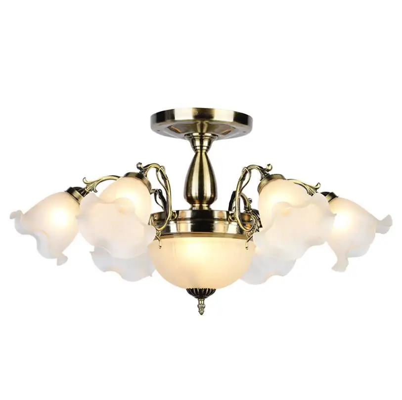 

Home European chandelier living room ceiling lamp wrought iron restaurant bedroom lamps simple new home hotel retro lighting