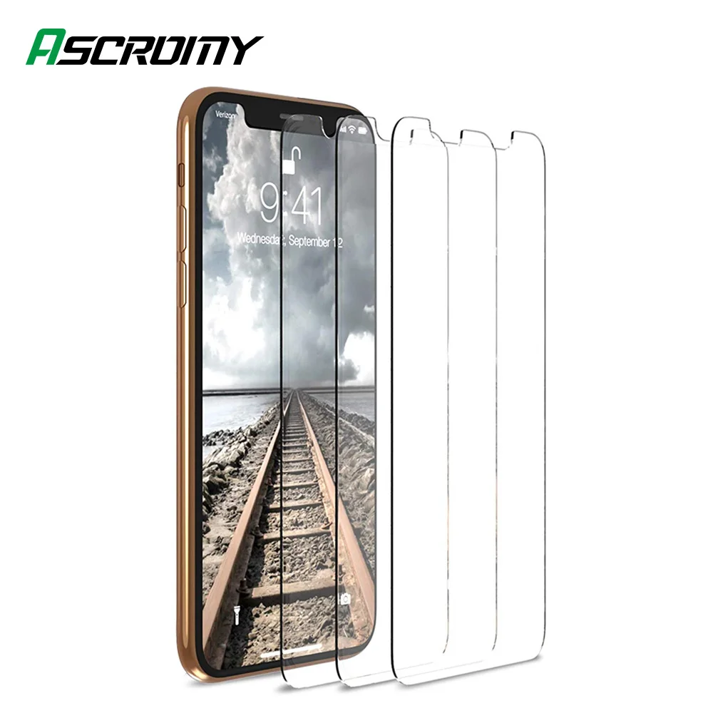 Ascromy 3 шт. 9H защита для экрана iPhone 11 Pro Max XR XS MAX X Закаленное стекло Защита 4 5 6 6s 7 8