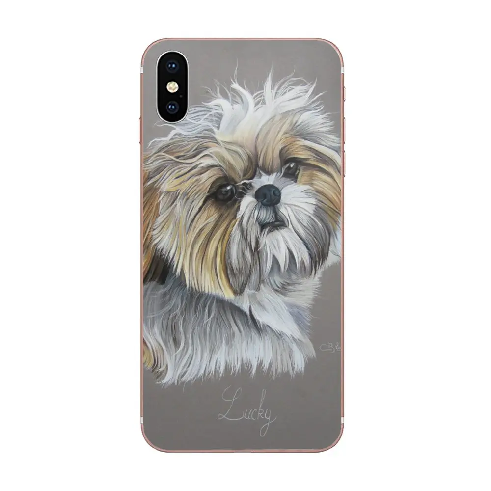 Мягкий резиновый чехол для телефона милый тцу щенков собак Galaxy J1 J2 J3 J330 J4 J5 J6 J7 J730 J8