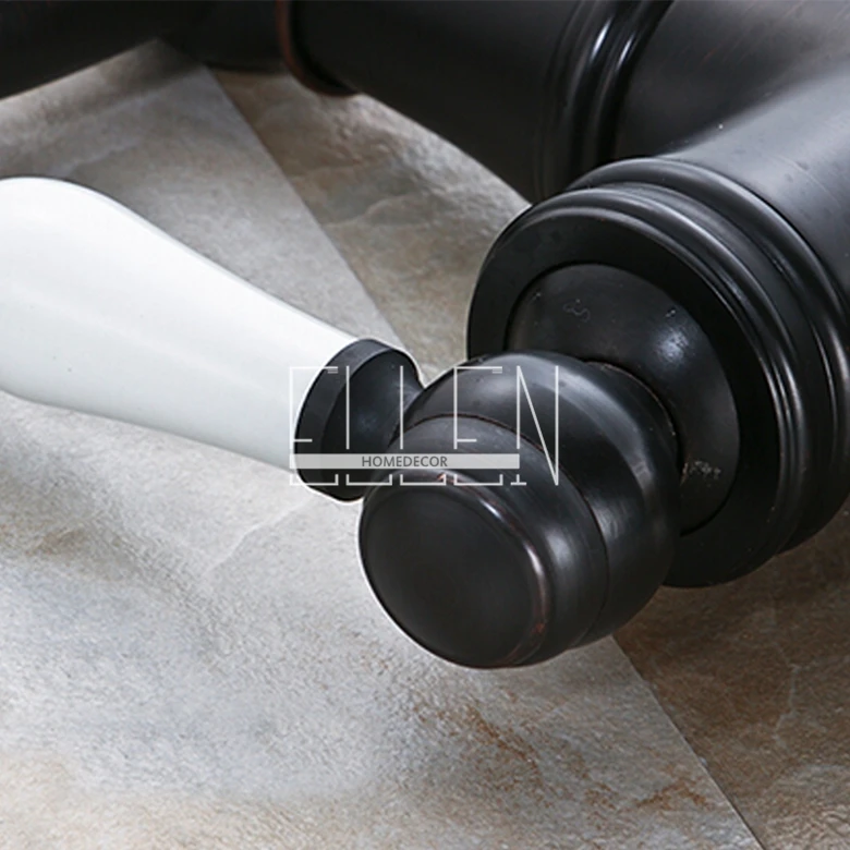 Винтажный Черный смеситель для раковины ванная комната масло-потер бронзовый