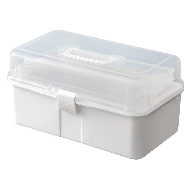 

3-layer Pen Pencil Storage Box Dustproof Lego Storage Box Blocks Puzzle Parts Box Multifunctional Stationary Box for Cosmetic