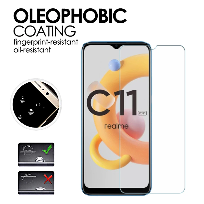 9H закаленное стекло для Realme C11 2021 Защитная пленка переднего экрана C 11 Стекло