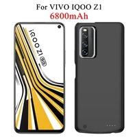 zkfys battery charger cases for vivo iqoo z1 5g battery cover 6800mah power bank charging cover for vivo iqoo z1 powerbank case