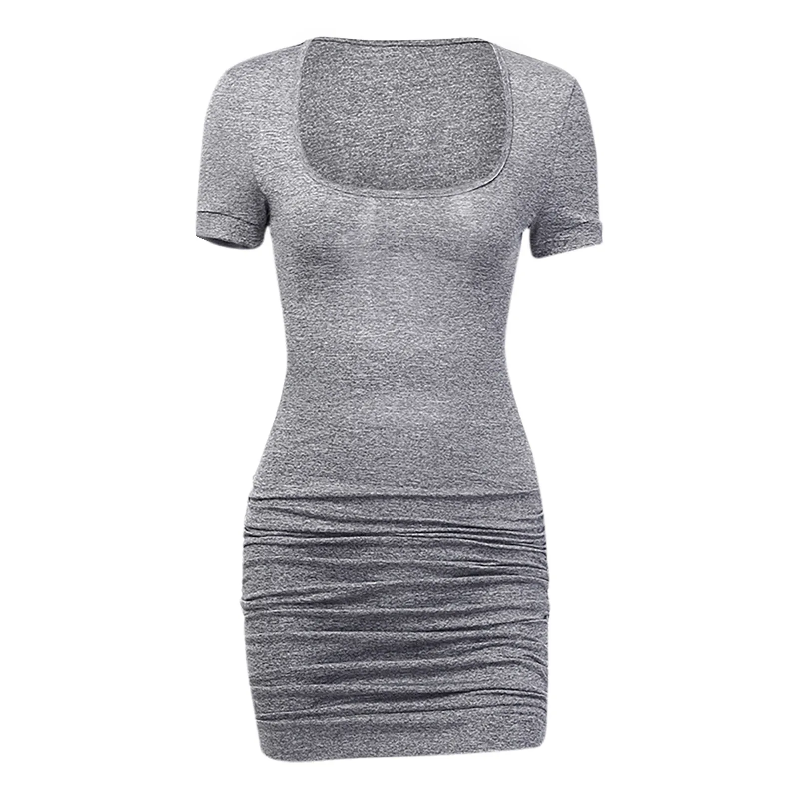 

Summer Dress Women Fashion Sexy Solid Color Hollow Out U-neck Short Sleeve Mini Dress Robe t Femme 2021 Dresses For Women