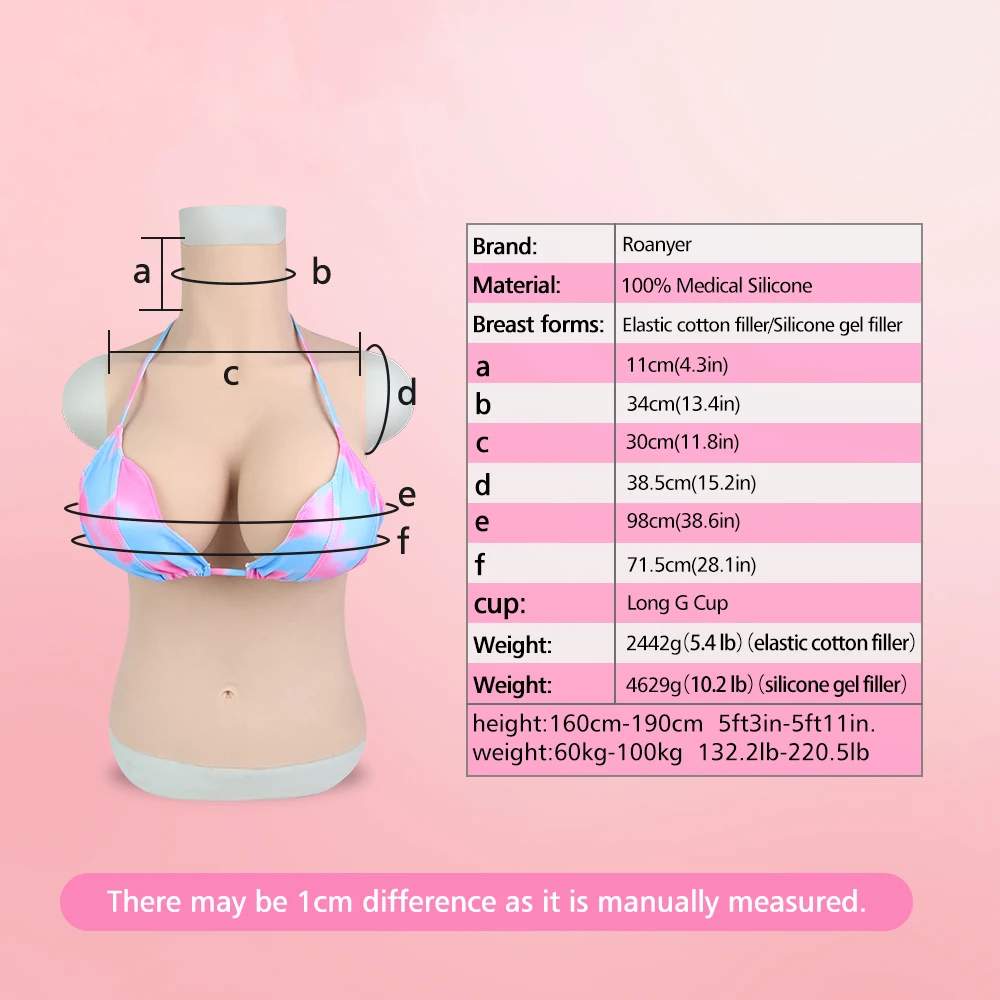 G Cup Realistic Silicone Fake Breasts Breast Shape Male Big for Crossdresser Cosplay Fancy Dress Party Shemale | Женская одежда