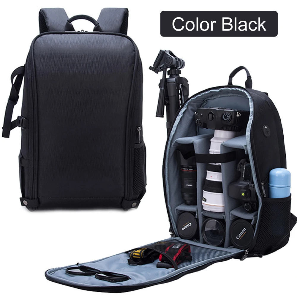

Stylish Photography Waterproof Backpack Camera DSLR Shoulders Bag Nylon Case fit 15.6inch Laptop Tripod Travel Outdoor SLR Bags