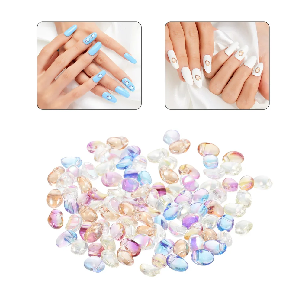

100pcs Manicures Diamonds Nail Art Candy Color Diamonds Fingernail Patch