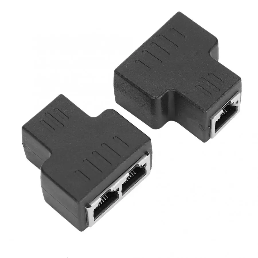 1-in 2-out RJ45 Разъем LAN удлинитель кабеля сплиттер для интернет-провода 2 шт. - купить