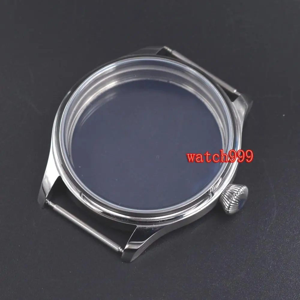 

44mm Stainless Steel Watch Case Replacement For ETA 6497/6498 Seagull ST36 Mechanical Watch movement