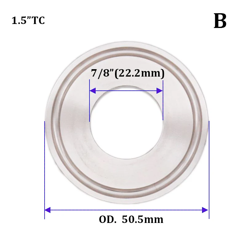 1," Tri Clamp(50,5 м OD) торцевая крышка с сварным отверстием санитарно 304 нержавеющая сталь Homebrew пиво и ремесло пивоварения фитинг