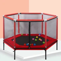 children home trampoline reinforcement design parent child interactive game fitness trampoline with safety nets baby care fence