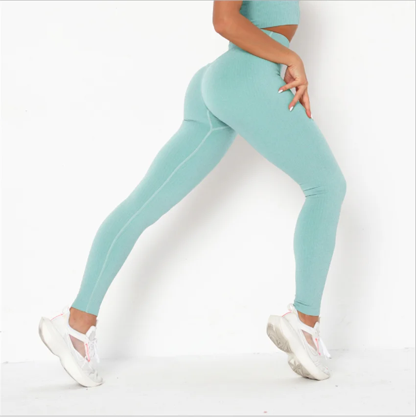 

Seamless knitted hip hips slim and quick-drying yoga exercise fitness pants sexy breathable hip female trousers DS53
