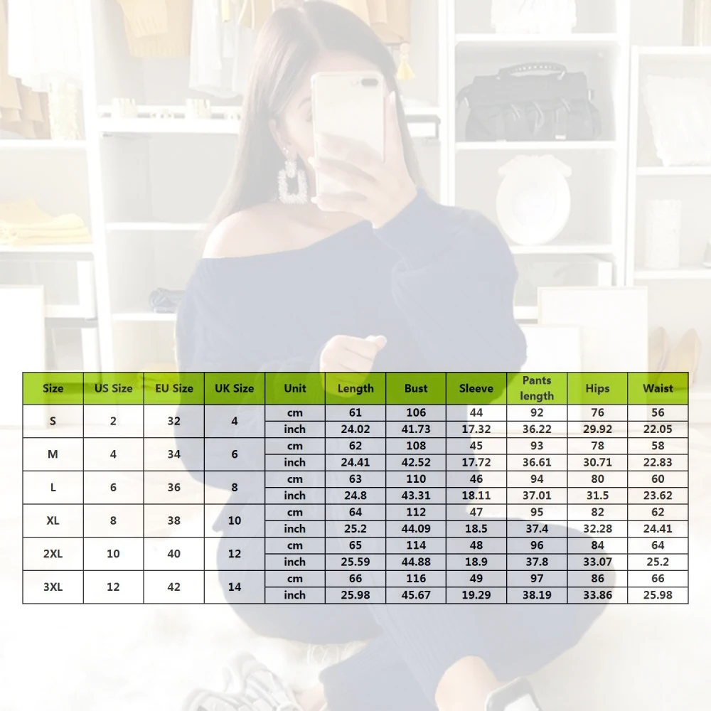 

Autumn Cotton Tracksuit Women 2 Piece Set O-Neck Sweater Top+Elastic Waist Pant Knitted Suit Women Coat