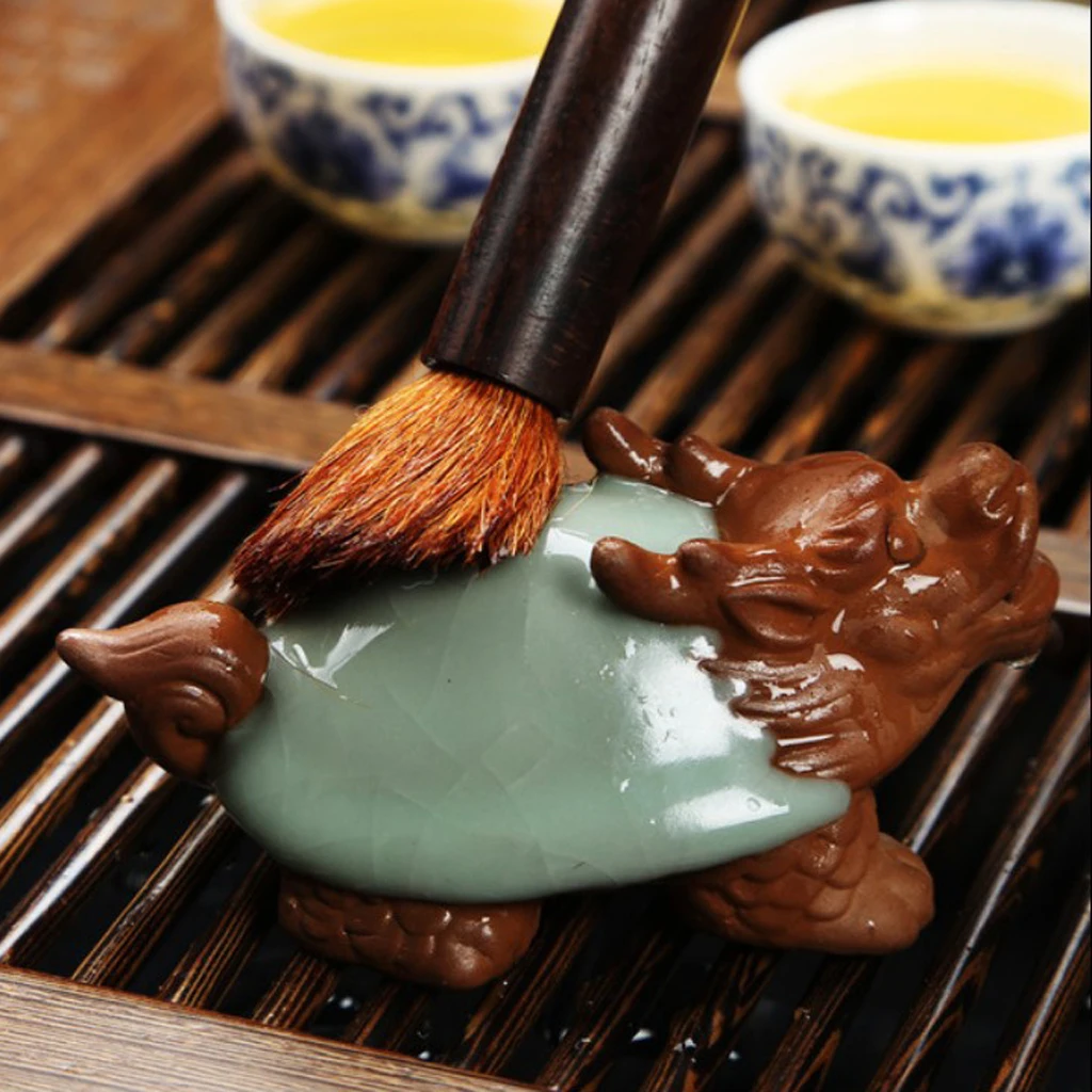 Китайский Черный сандаловый кунг-фу из черного дерева чайная щетка для чайного