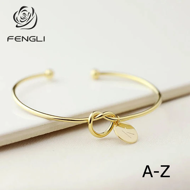 Женский браслет с буквенным принтом FENGLI A Z браслеты на английском языке|Цепочки и