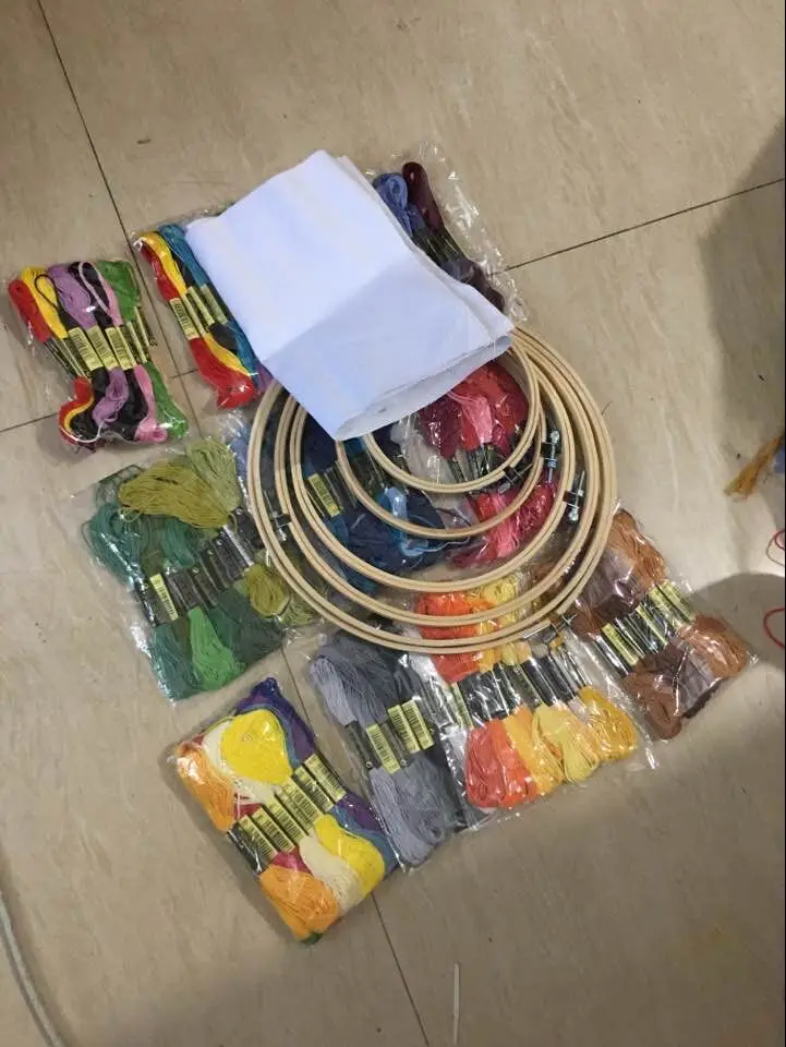 50PCS THREADS Home Handcraft Cross Stitch Tool Kit Embroidery Starter Tools Needle | Дом и сад