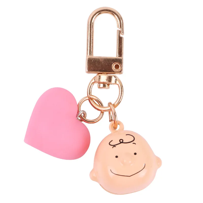 Kpop мультфильм милый брелок любящее сердце с колокольчиком Airpods золотой кулон для