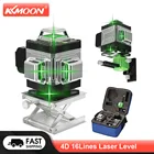 Многофункциональный лазерный уровень KKMOON al 4D с 16 линиями, устройство управления через приложение, самовыравнивающийся лазер 360 с профессиональными аксессуарами