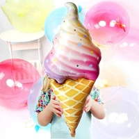 50pcs 11848cm summer party rainbow ice cream foil balloon birthday party pink chocolate food decoration cake donut baloon