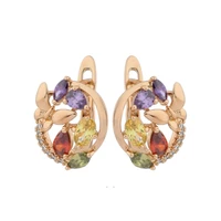 2022 new trendy color natural zircon cute earrings wedding luxury quality fashion jewelry unique colorful hanging earring