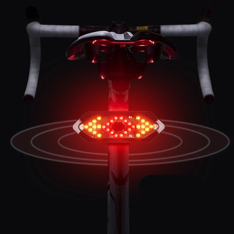 

LED Bike Turn Signals 5 Modes Road Bike Tail Light USB Wireless Remote Control Cycling Taillight With Horn Bicycle Accessories