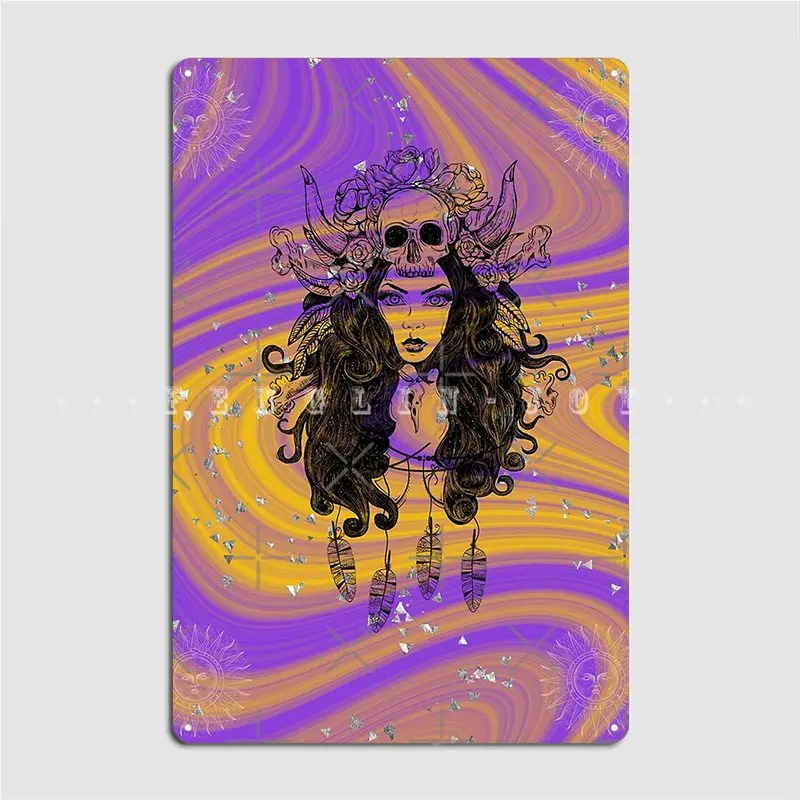 

Женский металлический знак в виде черепа, кухонные декоративные таблички, плакаты