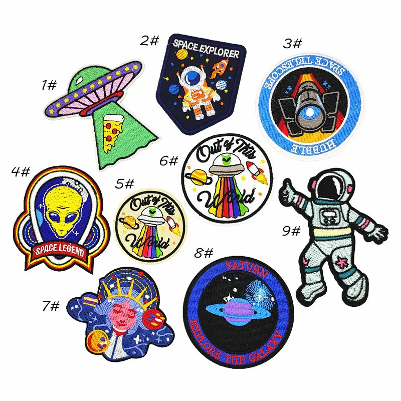 

Customizable Cartoon Cloth Stickers Astronaut Cloth Patch Garment Bag Accessories Embroidered Cloth Stickers