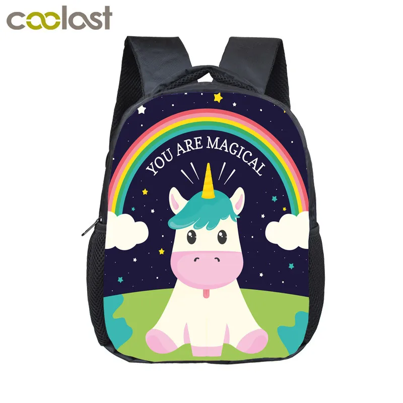 12unicornowl12 Детские школьные сумки с рисунком единорога для мальчиков и девочек, сумка для детского сада, сумка для малышей, детский школьный рюкзак, сумка для книг, подарок - Цвет: 12unicornowl12