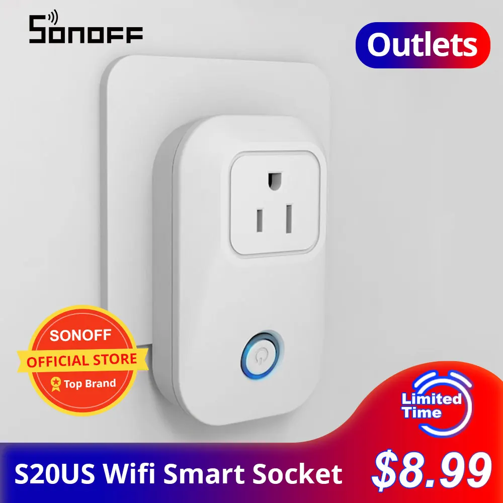 Умная розетка Itead Sonoff S20 Wi Fi с пультом дистанционного управления таймер для