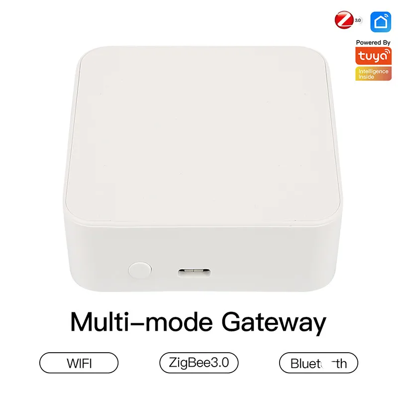 

Tuya Multi-mode Gateway WiFi+Zigbee+Bluetooth-compatible Communication Hub Smartlife APP Wireless Control With Alexa Google Home