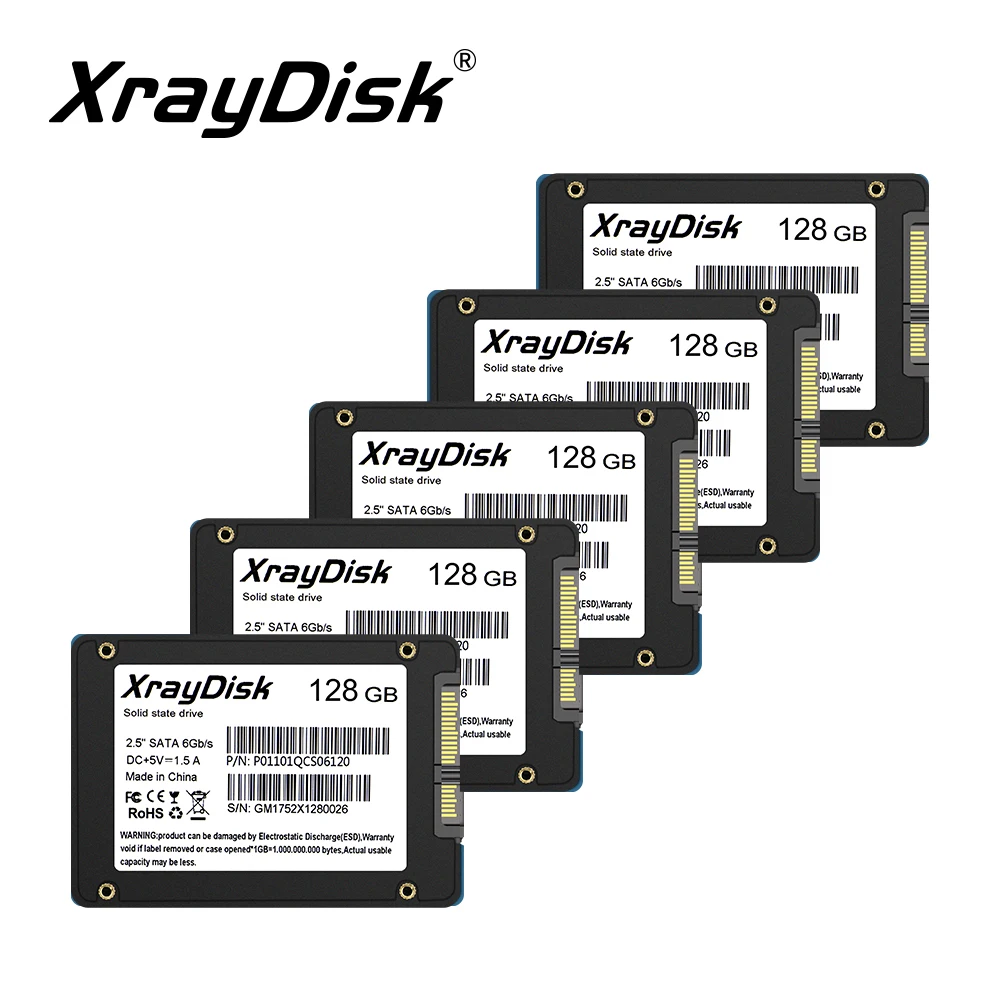 Xraydisk оптовая продажа Sata3 Ssd 128 ГБ * 5 120 ГБ * 5 Hdd 2,5 жесткий диск 2,5 дюйма Внутренний твердотельный накопитель для настольных компьютеров и ноутбуков