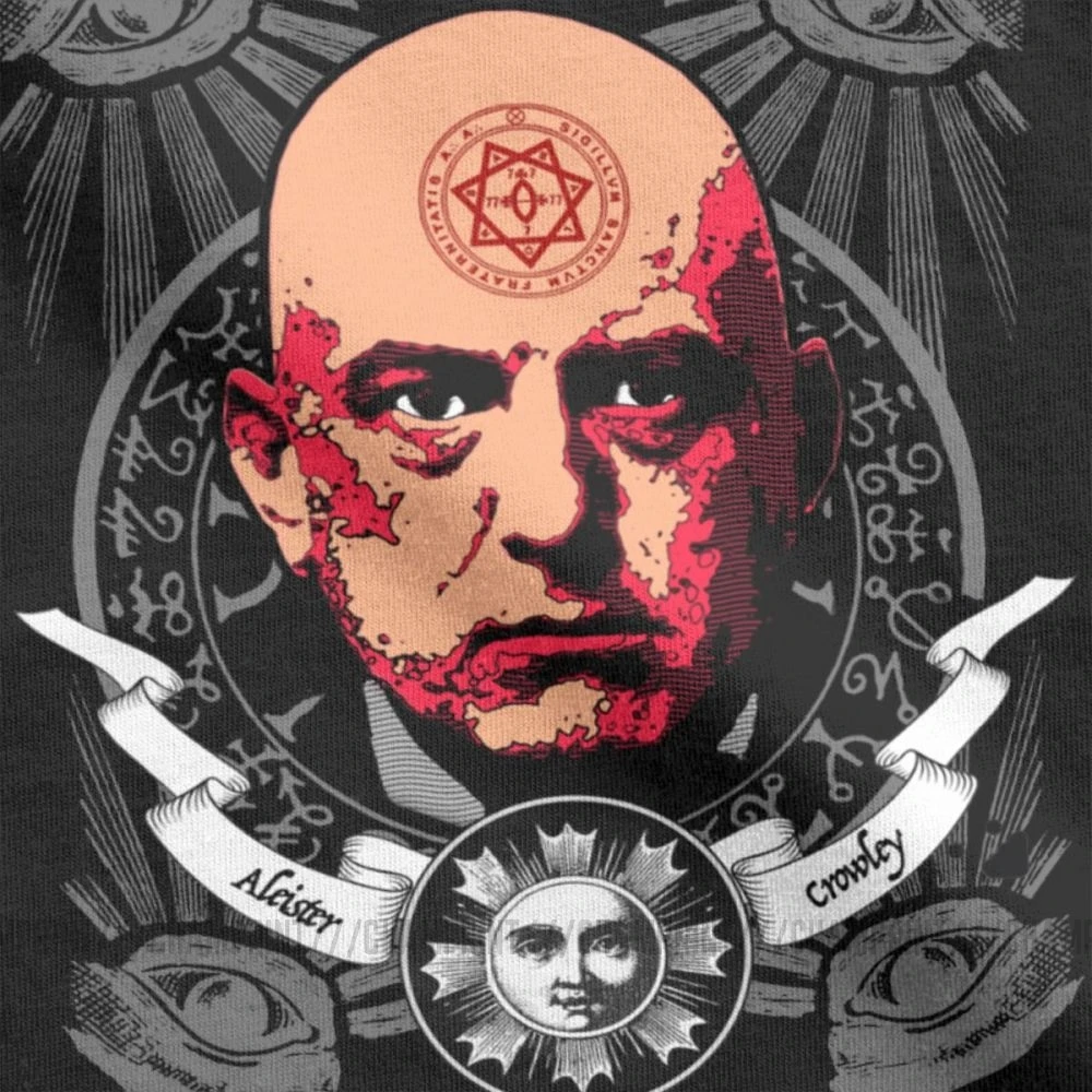 Men's Aleister Crowley T-Shirt - Pure Cotton Creative Tee for Magic, Occult, and Wicca Enthusiasts image 5