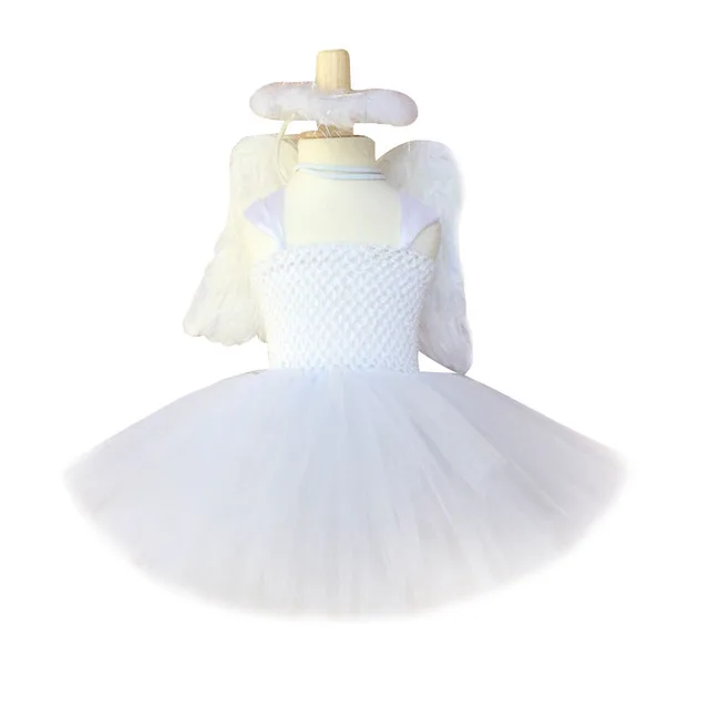 4 шт. детские платья-пачки с белыми крыльями | Мать и ребенок