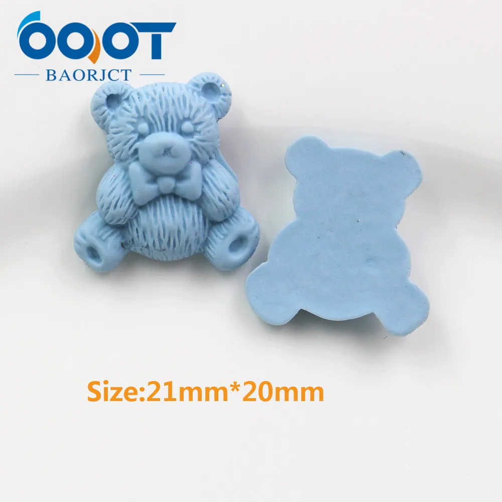 OOOT BAORJCT 20312-21 10 шт 22 мм * 18 различные цвета мультфильм маленький медведь безделушки