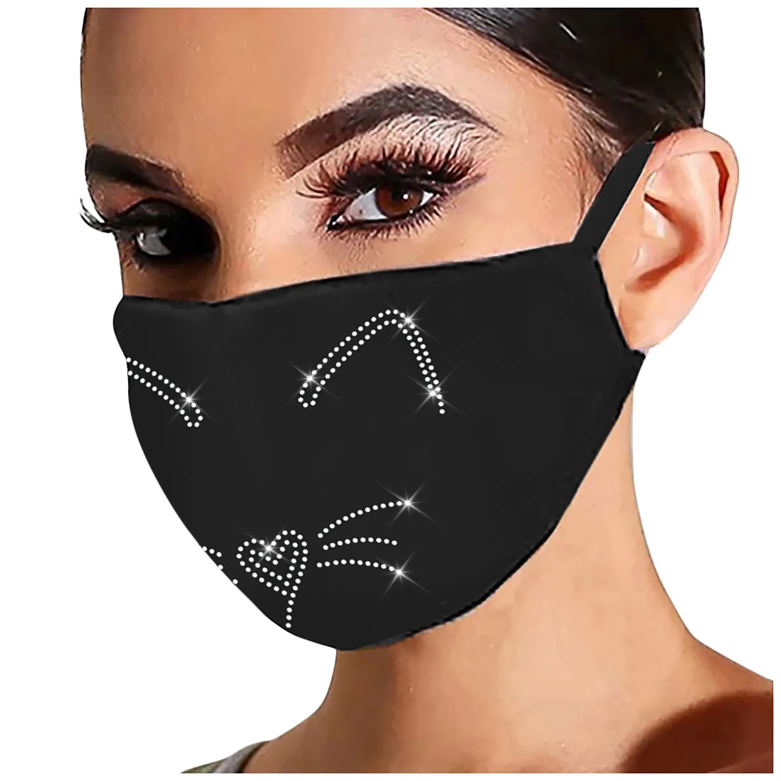 Маска для лица вечерние модная женская многоразовая дышащая Модная хлопковая