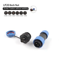 lpsp20 waterproof connector no welding male plugfemale socket 234567 pin panel mount wire cable connector aviation plug