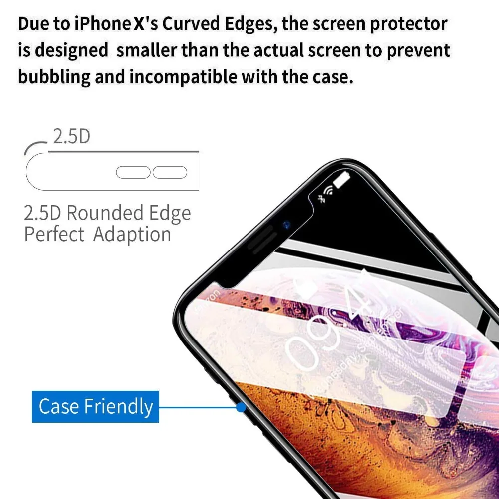 3PCS Screen Protectors on For iPhone 11 Pro Max tempered Glass Film On X XR XS Protective To Edge pro max | Мобильные телефоны и