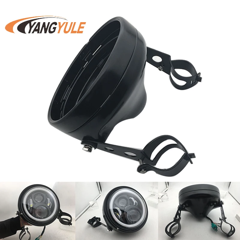 7 &quotмотоциклетные светодиодные фары лампа дюймов лампы Корпус кронштейн для
