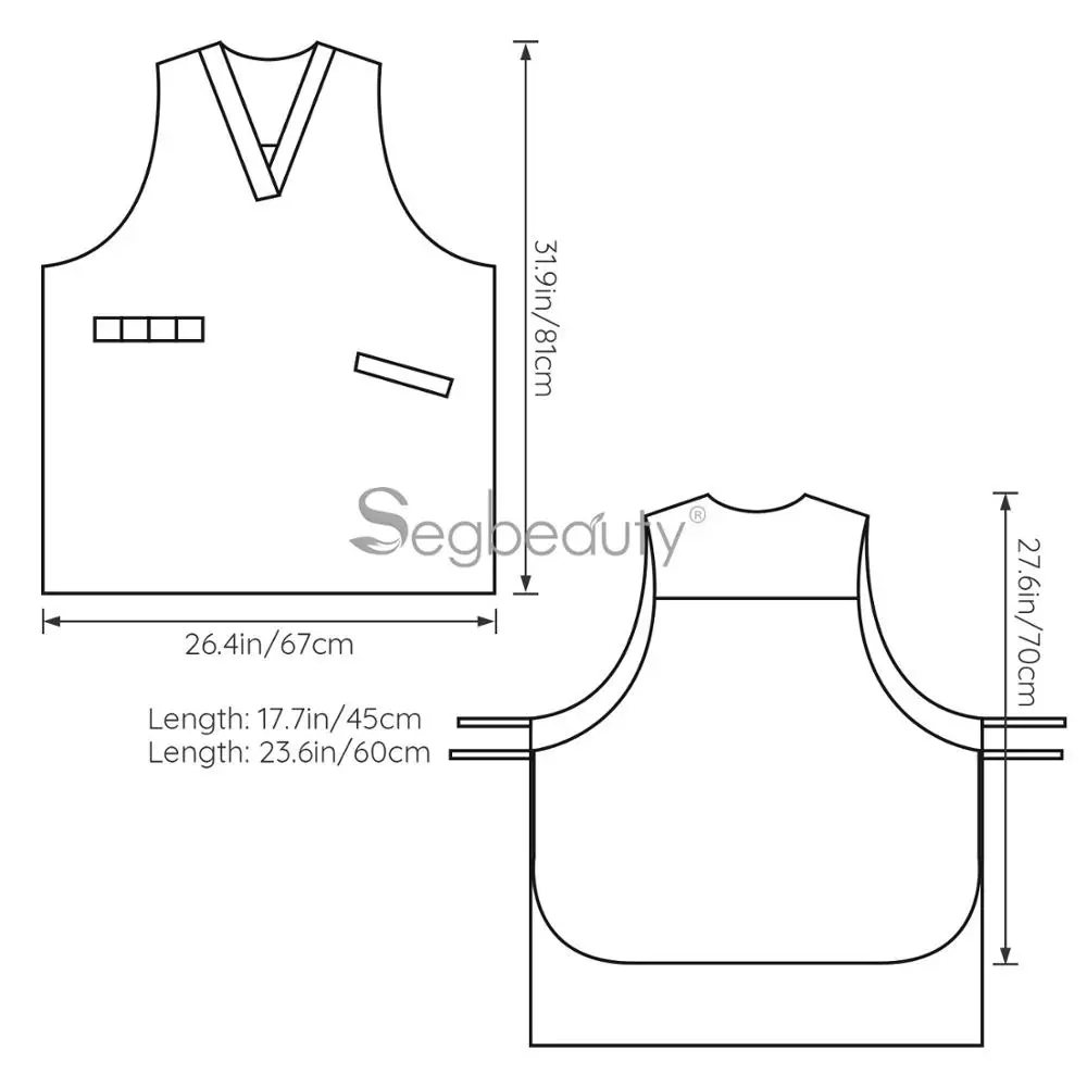 Segbeauty стильный халат без рукавов накидка для резки рабочая форма стрижки волос
