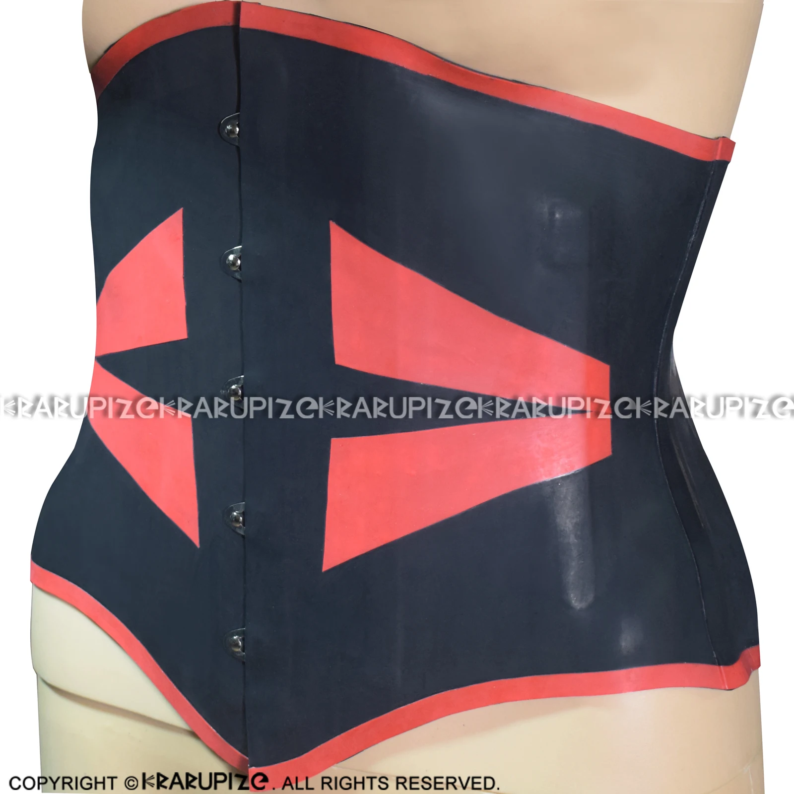 Черный и красный планки украшения сексуальное латексное корсеты бюстье со