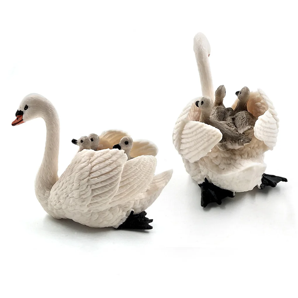 Реалистичная Милая модель курицы утки гуся дети ПВХ пластиковая биологическая