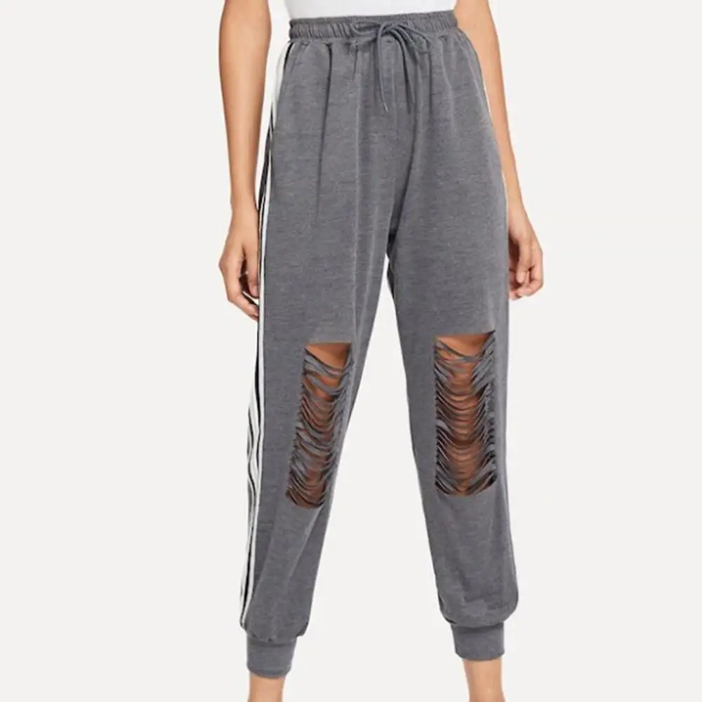 Sweatpants Summer Women's Hollow Out Workout Leggings Fitness Sports Running Yoga Athletic Pants Loose Casual Trouser Streetwear |