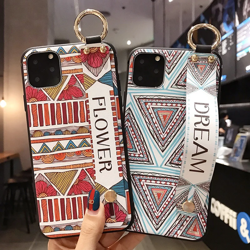 Мягкий силиконовый чехол с ремешком на запястье для Samsung Galaxy S8 S9 S10e S10plus Note8 9 10 plus A50