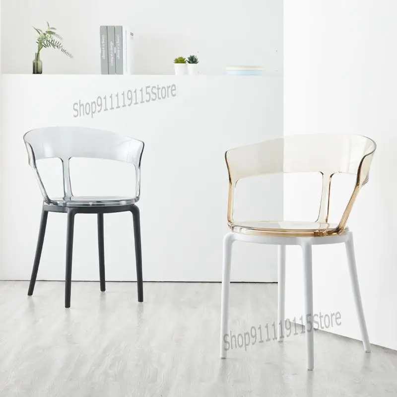 Обеденный стул в скандинавском стиле пластиковый прозрачный современный