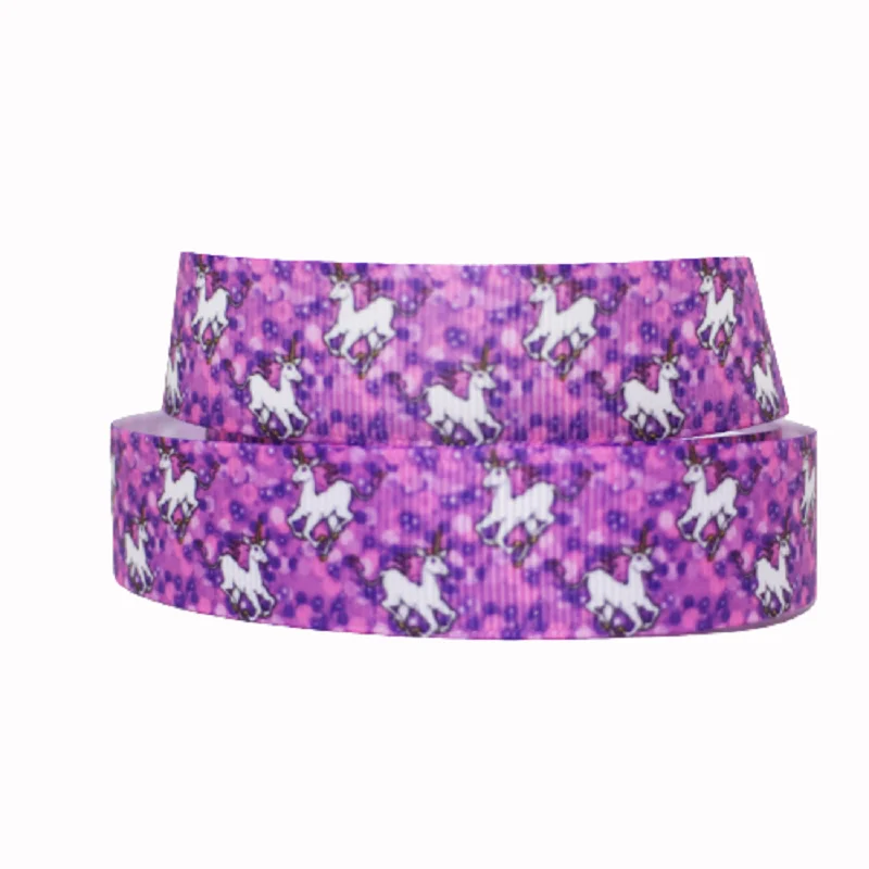 

50yards/lot 16mm 22mm 25mm 38mm 50mm 75mm Cartoon Printed Grosgrain Ribbon FOE Gift Party DIY Hairbows Keychains Lanyards Crafts