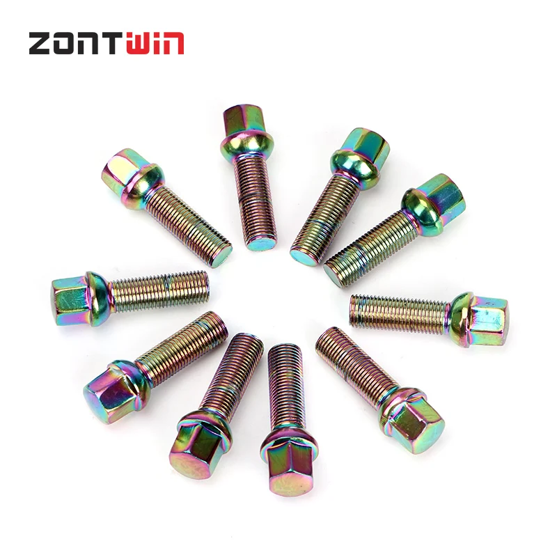 Болты для колес из сплава гайки винты радиус сиденья Benz VW Audi Porsche длина резьбы