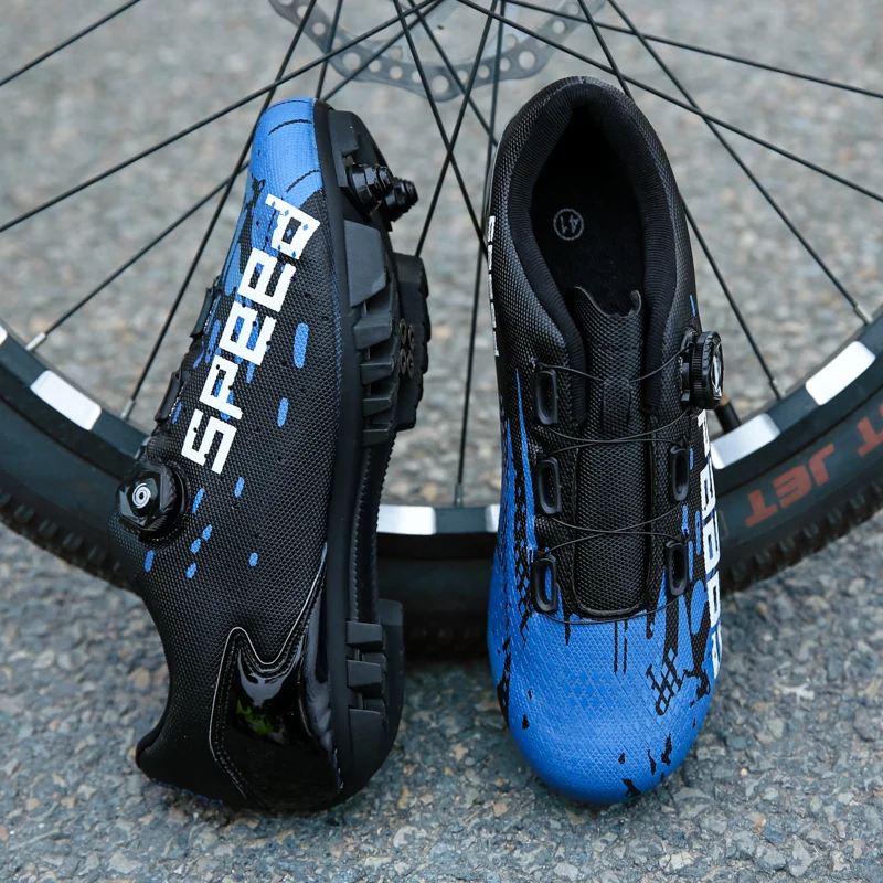 

New Mountain Non-slip Cycling Shoes, Road Cycling Shoes with Lock, No Lock Rubber Sole Cycling Shoes