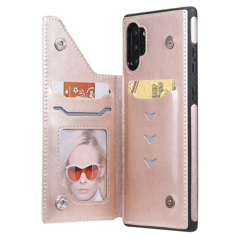 

For Samsung Galaxy Note 10/Note 10 Plus Case Shockproof Card Slot Kickstand PU Leather Wallet Embossing Skull Phone Back Cover