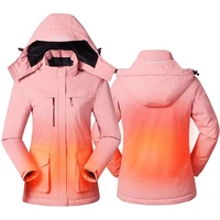 Women Winter Intelligent Heating Jacket USB Charging Women Heated Coat Outdoor Fleece Female Windproof Climbing Clothes