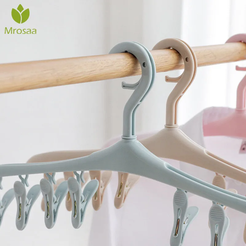 Складная Вращающаяся 8 зажимов ветрозащитная сушилка вешалка для бюстгальтера